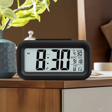 Celsera Digital Table Alarm Clock (Black)