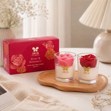 IRIS Shot Glass Scented Candle (Rose & Romance)