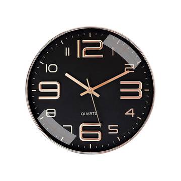 Tekcool 12" Silent Quartz Wall Clock (Rose Black)