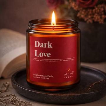 Amber Jar Candle (Dark Love) by Auradecor