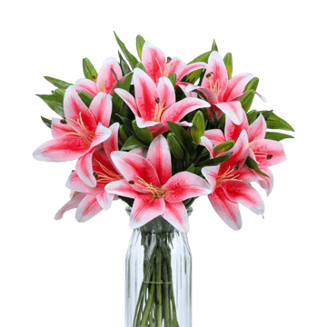 Gift Aura Pink Lily Artificial Flower Bunch