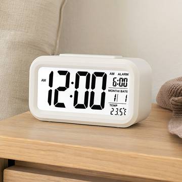 Bonzila Digital Alarm Clock (White)