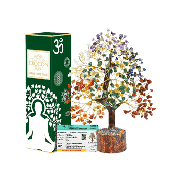 Crocon Seven Chakra Crystal Tree (10-12", Multicolour)