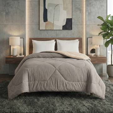 Dream Living Reversible Double Bed Comforter (Brown)