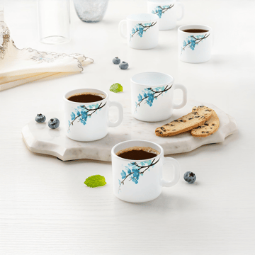Larah by Borosil Mimosa Cup Set (Opalware)