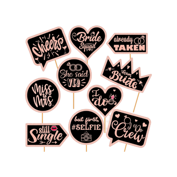 Bride to Be Photobooth Props by Party Propz