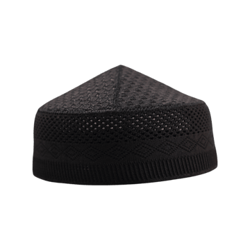 Black Namaz Prayer Cap by Rumeha