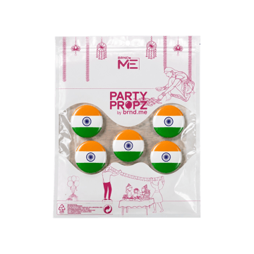 Indian Flag Badge for Independence Day (Multicolor) - Party Propz