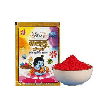 Laddu-Gopal Herbal Holi Gulal (Red) by Shri Ganesha