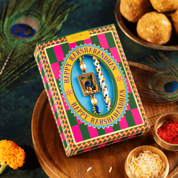 Morpank with Moti Beads Rakhi Set by Phool