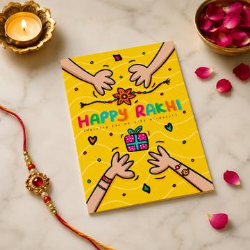 Party Propz Happy Rakhi Greeting Card for Siblings
