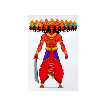 Ravan Poster for Burning (Multicolour) - Aravi