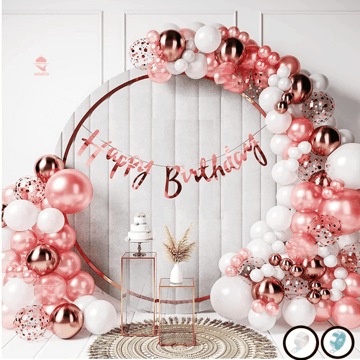 Romantic Happy Birthday BackDrop Decoration Kit by Hemito