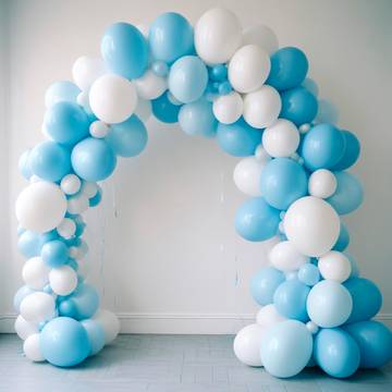 Pastel Balloons (Blue & White) Party Propz