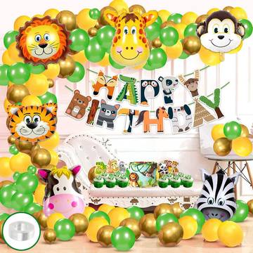 Jungle Theme Birthday Decoration Kit by Lala Balloon