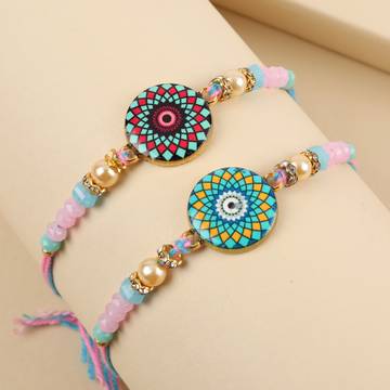 Evil Eye Mandala Design Rakhi Set by Shree Rakhi