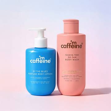 MCaffeine By the Blues Perfume Body Lotion +  Guava Tini De-Tan Body Wash Combo