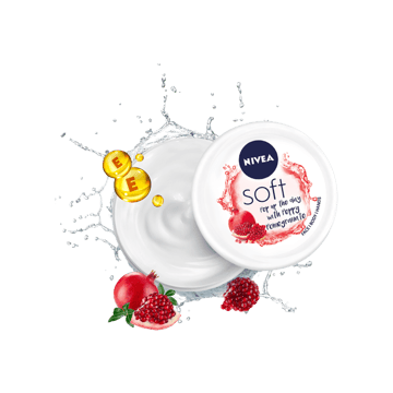 Nivea Soft Light Peppy Pomegranate Moisturizing Cream (100 ml)