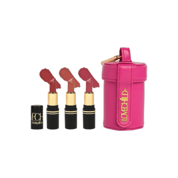 LoveChild Masaba Long Stay Ultra Matte Lipstick Kit (Nimbu Pani 2.0, Soul Curry, Moody Modak)