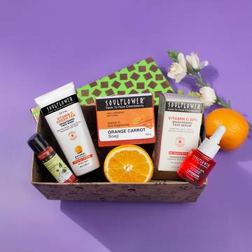 Soulflower Bright & Glow Skin Gift Set for Men & Women
