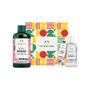 The Body Shop Lather & Slather British Rose Gift Set