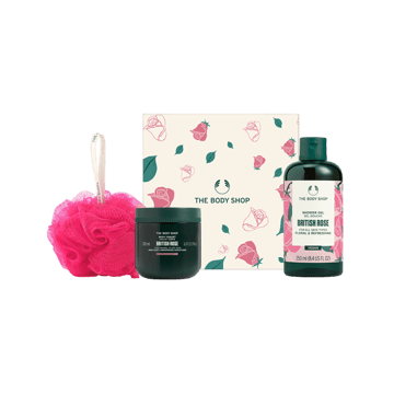 The Body Shop British Rose Showering Delight Gift Set