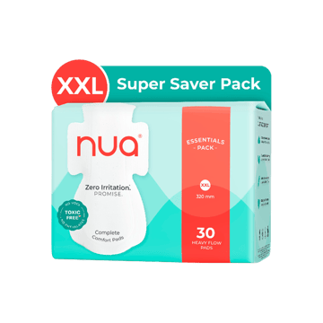 Nua Pads for Heavy Flow (Super Saver Pack)