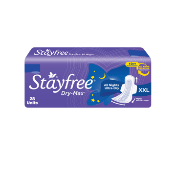 Stayfree Dry Max All Night Sanitary Pads (XL/XXL)