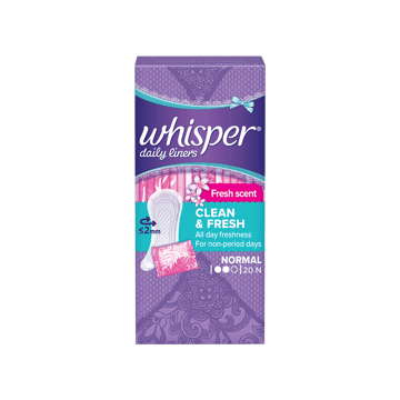 Whisper Daily Liners Clean & Fresh Panty Liners