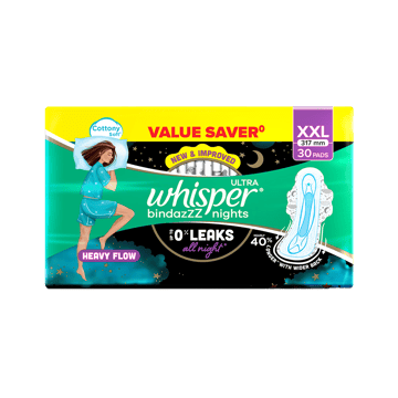 Whisper Ultra Bindazzz Nights Sanitary Pads
