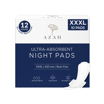Azah XXXL Night Sanitary Pads (Pack of 10)