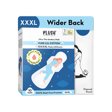 Plush Overnight Sanitary Pads (with Disposable Pouches)