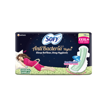 Sofy Anti Bacteria Nights Sanitary Pads (XXXL+)