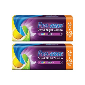 Pro-ease Day & Night Sanitary Pads - Pack of 2