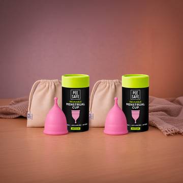 Pee Safe Reusable Menstrual Cup - Pack of 2