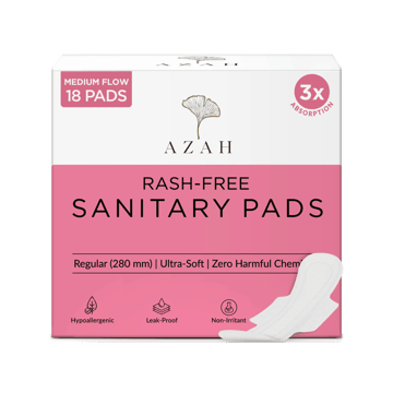 Azah Regular Rash Free Sanitary Pads (Pack of 18)