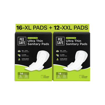 Pee Safe Ultra Thin Rash Free Assorted Sanitary Pads - Pack of 2