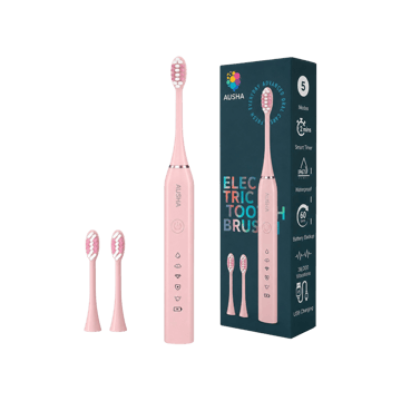 Ausha Pink Electric Toothbrush
