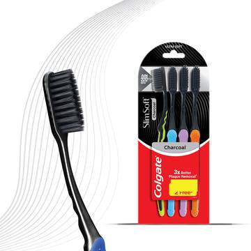 Colgate SlimSoft Charcoal Toothbrush - Buy 2 Get 2 Free