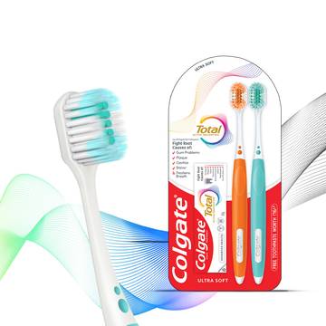 Colgate Total Ultra Soft Toothbrush Set - With Free Total Advanced Toothpaste