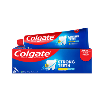 Colgate Strong Teeth Toothpaste - With Free Toothbrush