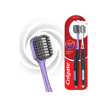 Colgate Visible White Purple Toothbrush Set