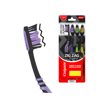 Colgate Zig Zag Charcoal Toothbrush Medium