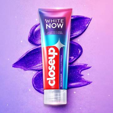Closeup White Now - Purple Color Corrector Whitening Toothpaste