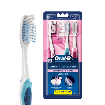 Oral-B Crisscross Sensitive Toothbrush Set - Buy 2 Get 1