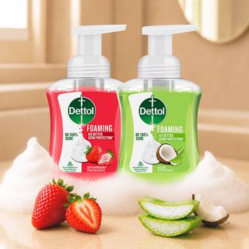 Dettol Strawberry Fragrance Foaming Hand Wash +  Aloe Coconut Foaming Hand Wash Combo