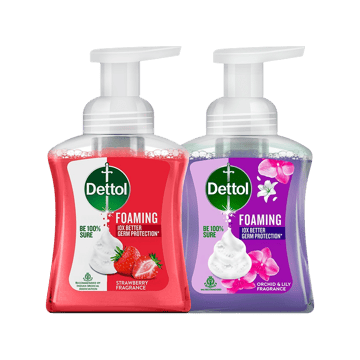 Dettol Orchid & Lily Fragrance Foaming Hand Wash +  Strawberry Fragrance Foaming Handwash Combo
