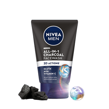 Nivea Men All-In-1 Charcoal Face Wash 100 g