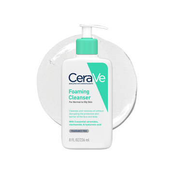 CeraVe Foaming Cleanser Face Wash for Normal to Oily Skin with Ceramides