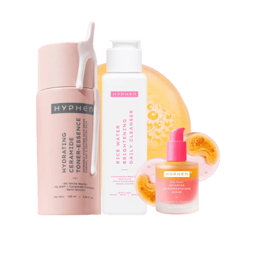 Hyphen Ceramide Milky Toner with Rice Water +  Dual-Phase Advanced De-Pigmentation Face Serum +  Rice Water Brightening Cleanser Combo